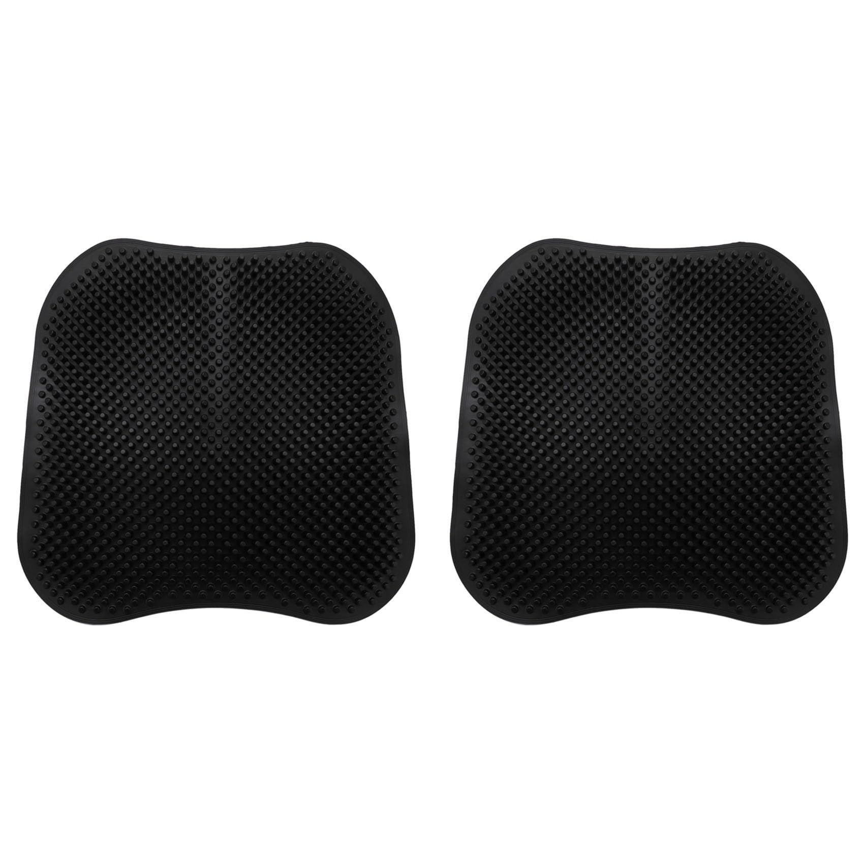 Daijianbin 2X Silika Gel Auto Sitz Kissen rutschfeste Stuhl Matte für Büro Hause Atmungsaktiv Silikon Massage Sitzbezug 16,5 Schwarz von Daijianbin