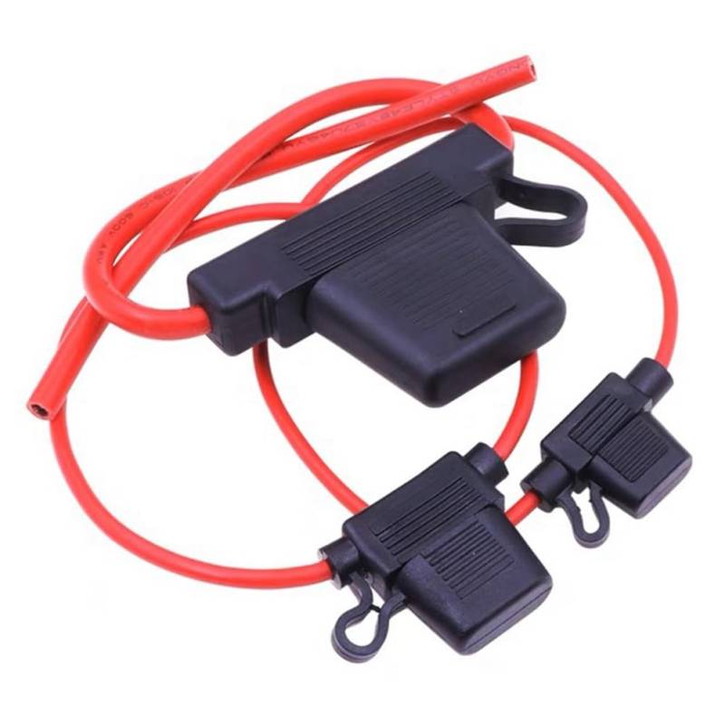 Daijianbin 5 Stück Auto-Mini-Flachsicherungshalter, Spritzwassergeschützte Box, Auto-Sicherungssockel, 12 V, 30 A, mit Sicherungsblatt von Daijianbin