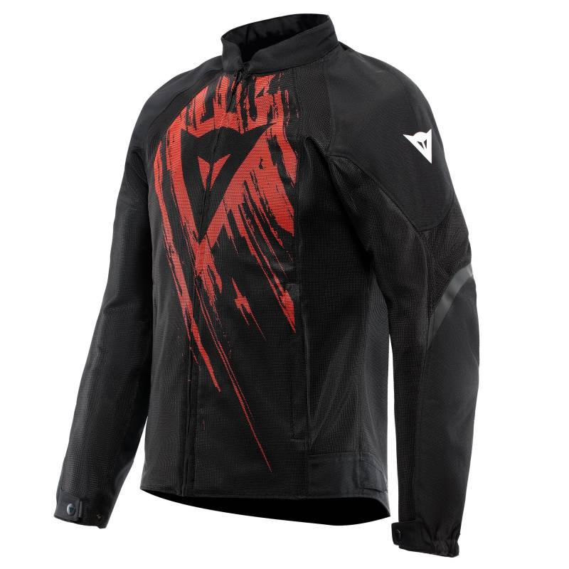 Dainese - Air Graphics Tex Jacket, Sommer Motorradjacke, belüftet und leicht, mit weichen Protektoren an Schultern und Ellenbogen, Mann, Schwarz/Rot Tarmac, 62 von Dainese