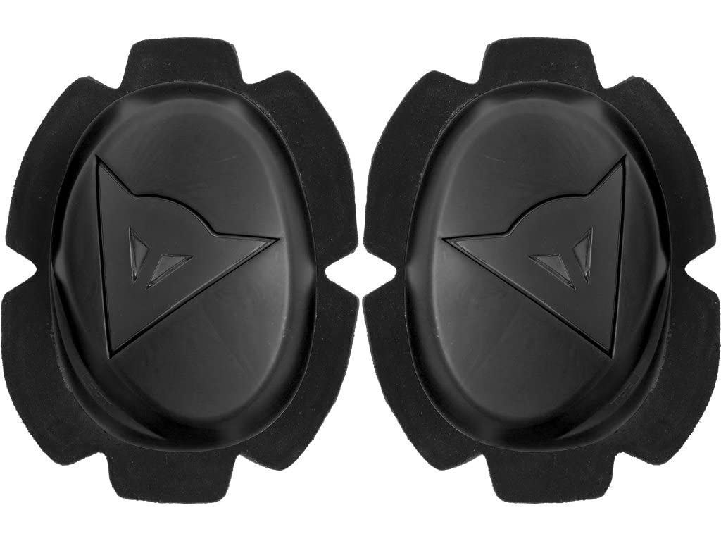 Dainese - Pista Knee Slider, Polyurethan-Motorradknie, Motorrad-Knieschoner, Gleichmäßiger Kontakt mit Piste und Asphalt, Motorrad-Schieber mit Klettverschluss, Schwarz/Schwarz von Dainese