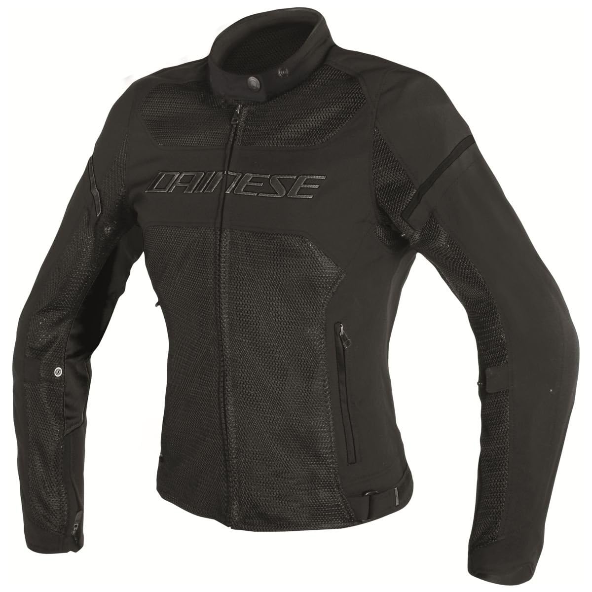 Dainese Air Frame D1 Lady Tex Jacket, Motorradjacke Sommer mit Abnehmbarem Windschutz-Futter, Damen, Schwarz/Schwarz/Schwarz, 46 von Dainese