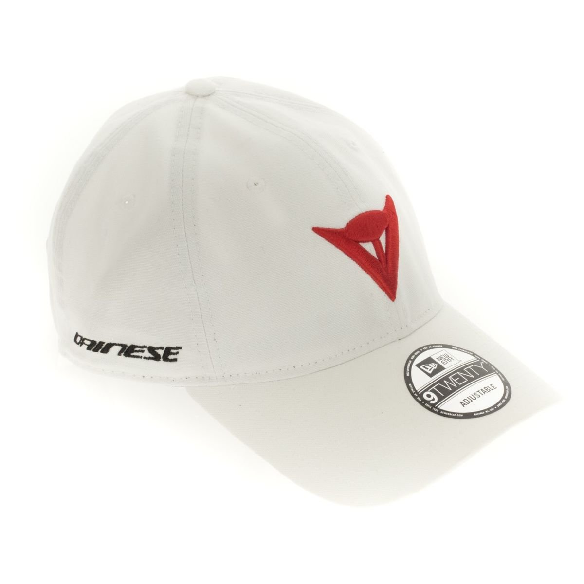 Dainese - 9Twenty Canvas Strapback Cap, Herrenkappe, Baseballkappe mit Gebogenem Schirm aus 100% Baumwolle, Sommer Motorradmütze mit Geprägtem Dainese Logo, Verstellbarer Riemen, Weiß von Dainese