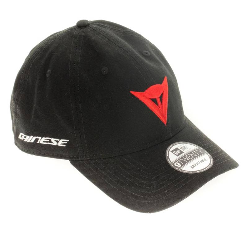 Dainese - 9Twenty Canvas Strapback Cap, Herrenkappe, Baseballkappe mit Gebogenem Schirm aus 100% Baumwolle, Sommer Motorradmütze mit Geprägtem Dainese Logo, Verstellbarer Riemen, Schwarz von Dainese