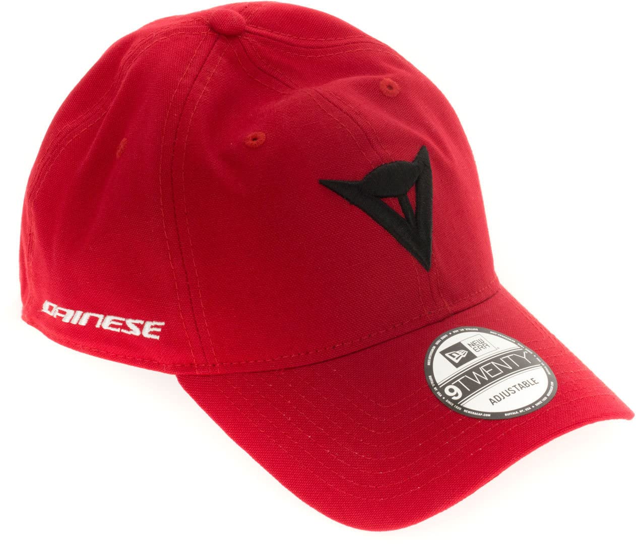 Dainese - 9Twenty Canvas Strapback Cap, Herrenkappe, Baseballkappe mit Gebogenem Schirm aus 100% Baumwolle, Sommer Motorradmütze mit Geprägtem Dainese Logo, Verstellbarer Riemen, Rot von Dainese