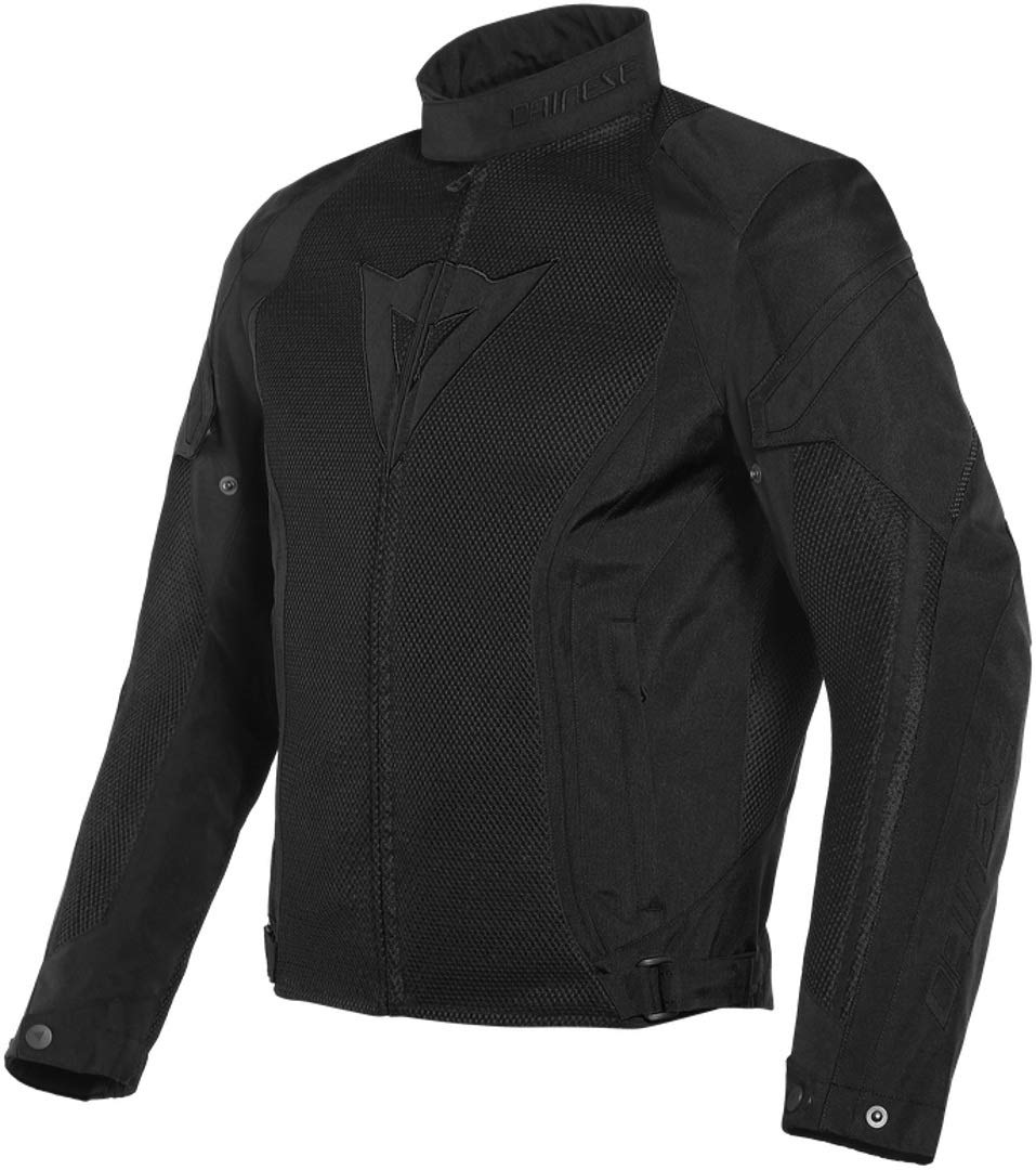 Dainese Air Crono 2 Tex Jacket, Motorradjacke Sommer Atmungsaktiv, Herren, Schwarz/Schwarz/Schwarz, 48 von Dainese