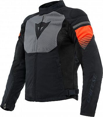 Dainese Air Fast, Textiljacke - Schwarz/Grau/Neon-Rot - 44 von Dainese