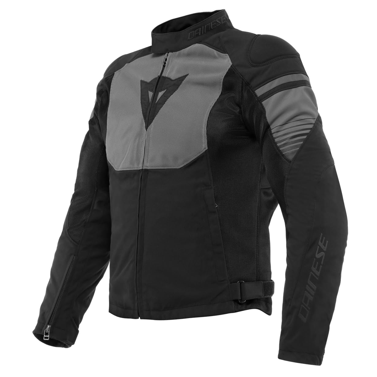 Dainese - Air Fast Tex Jacket, Sommer Motorradjacke, Quickdry Gewebe, Weiche Schulter Und Ellbogenprotektoren, Motorradjacke Für Herren, Schwarz/Grau/Grau, 44 von Dainese