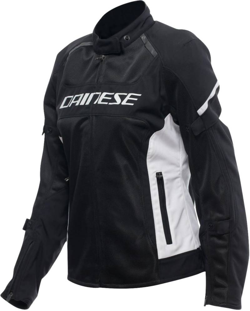 Dainese - Air Frame 3 Tex Jacket Wmn, Sommer-Motorradjacke mit herausnehmbarem, winddichtem Innenfutter, Frau, Schwarz/Weiß/Weiß, 44 von Dainese