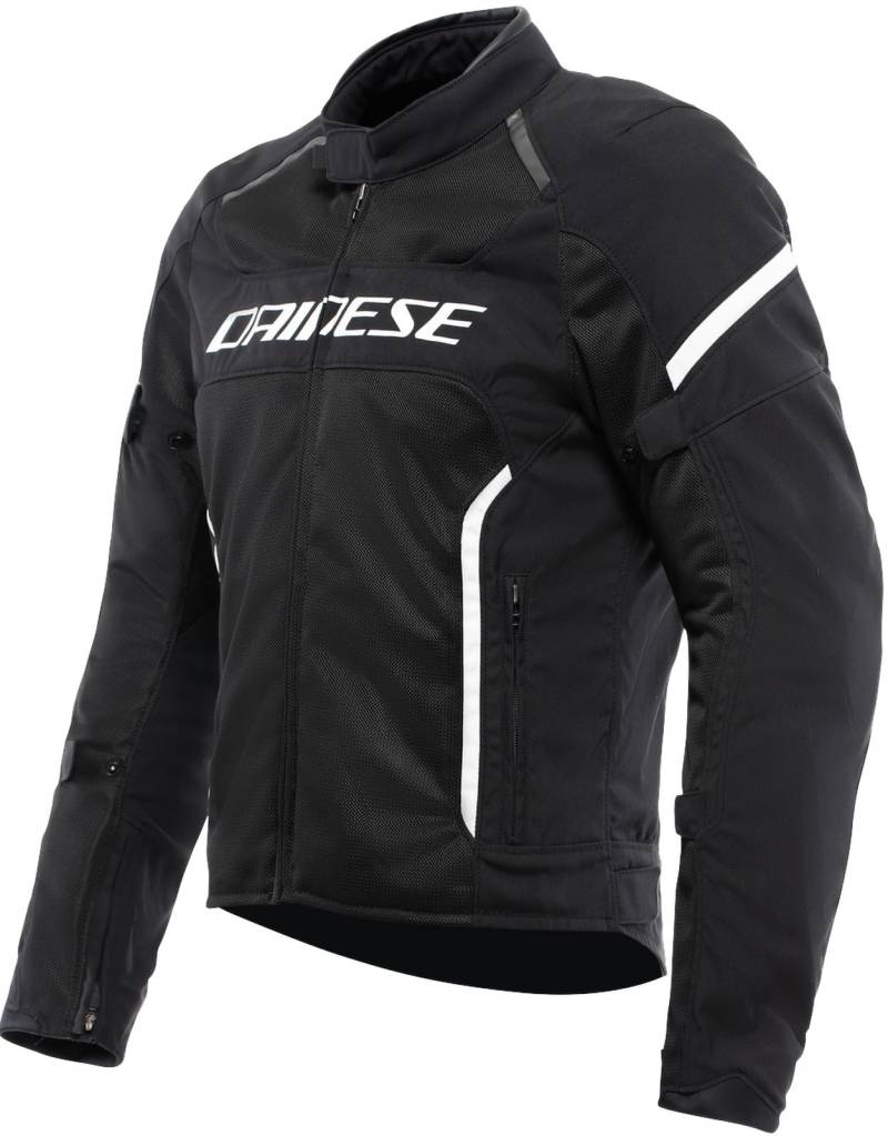 Dainese - Air Frame 3 Tex Jacket, Sommer-Motorradjacke mit herausnehmbarem, winddichtem Innenfutter, Mann, Schwarz/Schwarz/Weiß, 48 von Dainese