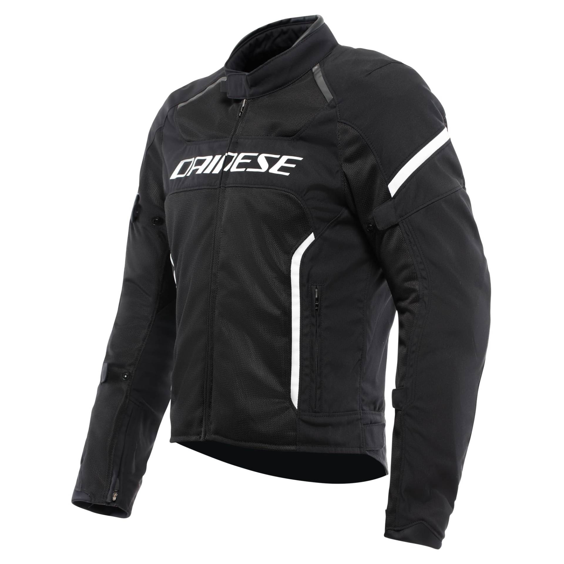 Dainese - Air Frame 3 Tex Jacket, Sommer-Motorradjacke mit herausnehmbarem, winddichtem Innenfutter, Mann, Schwarz/Schwarz/Weiß, 50 von Dainese