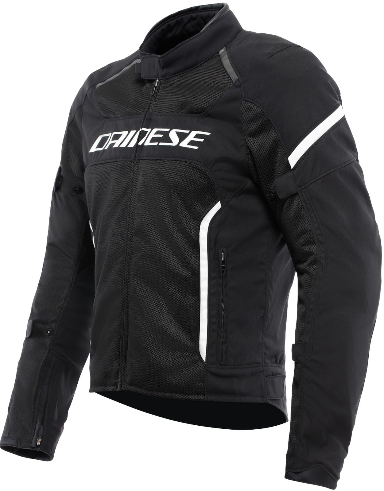 Dainese - Air Frame 3 Tex Jacket, Sommer-Motorradjacke mit herausnehmbarem, winddichtem Innenfutter, Mann, Schwarz/Schwarz/Weiß, 50 von Dainese