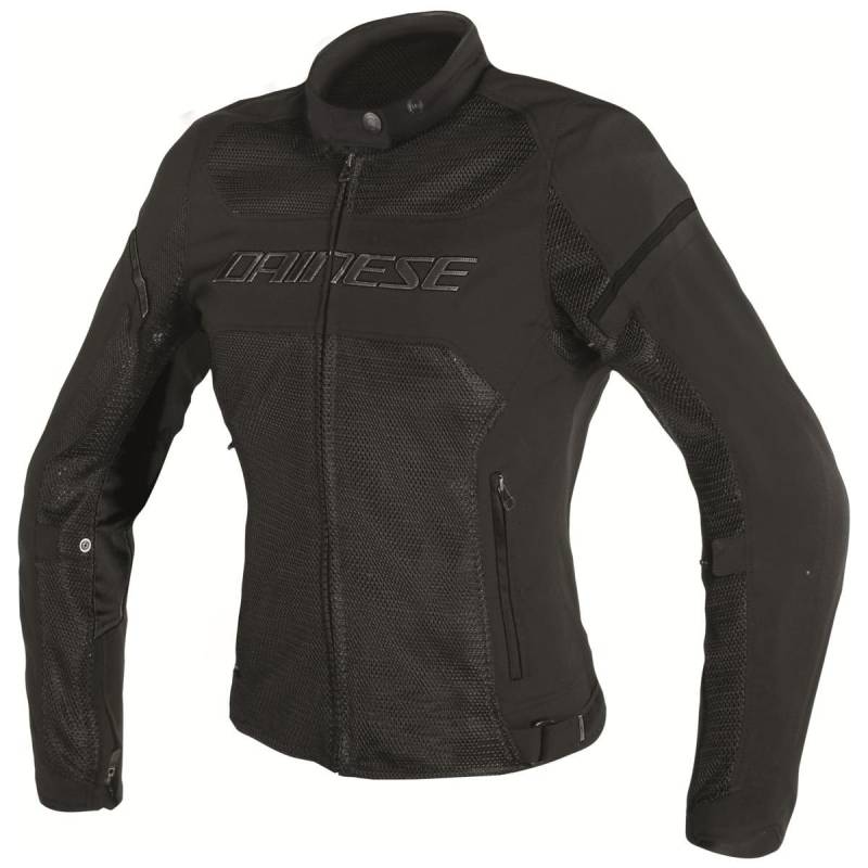 Dainese Air Frame D1 Lady Tex Jacket, Motorradjacke Sommer mit Abnehmbarem Windschutz-Futter, Damen, Schwarz/Schwarz/Schwarz, 40 von Dainese