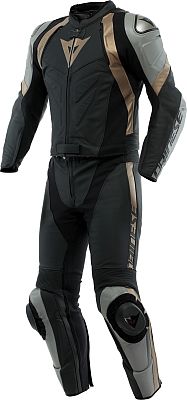 Dainese Avro 4, Lederkombi 2tlg. - Matt-Schwarz/Grau/Gold - 50 von Dainese