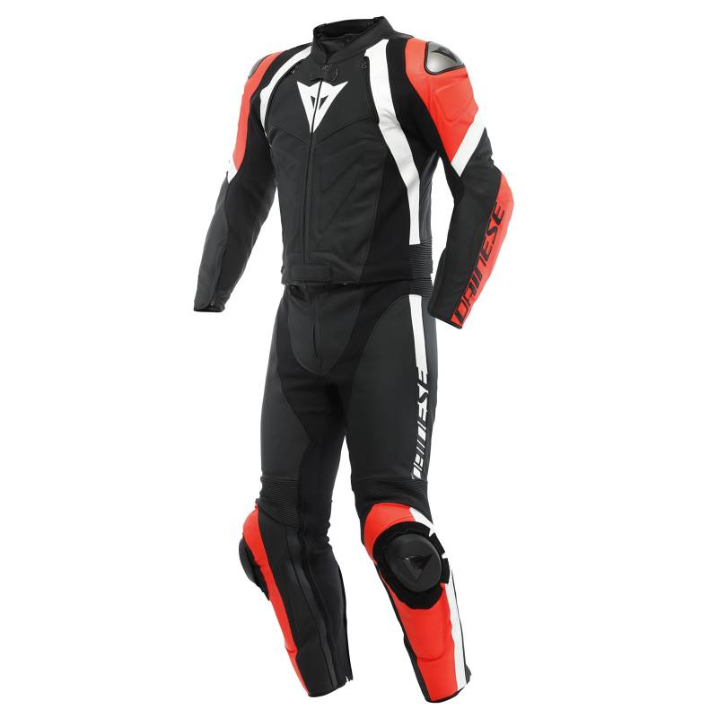 Dainese Avro 4 2-Teiler Motorrad Lederkombi (Black/Red/White,46) von Dainese