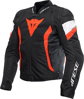 Dainese Avro 5, Textiljacke - Schwarz/Neon-Rot/Weiß - 50 von Dainese