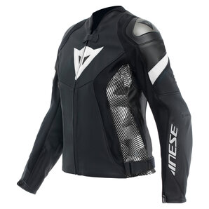 Dainese Avro 5 Damen Lederjacke Schwarz Weiss von Dainese