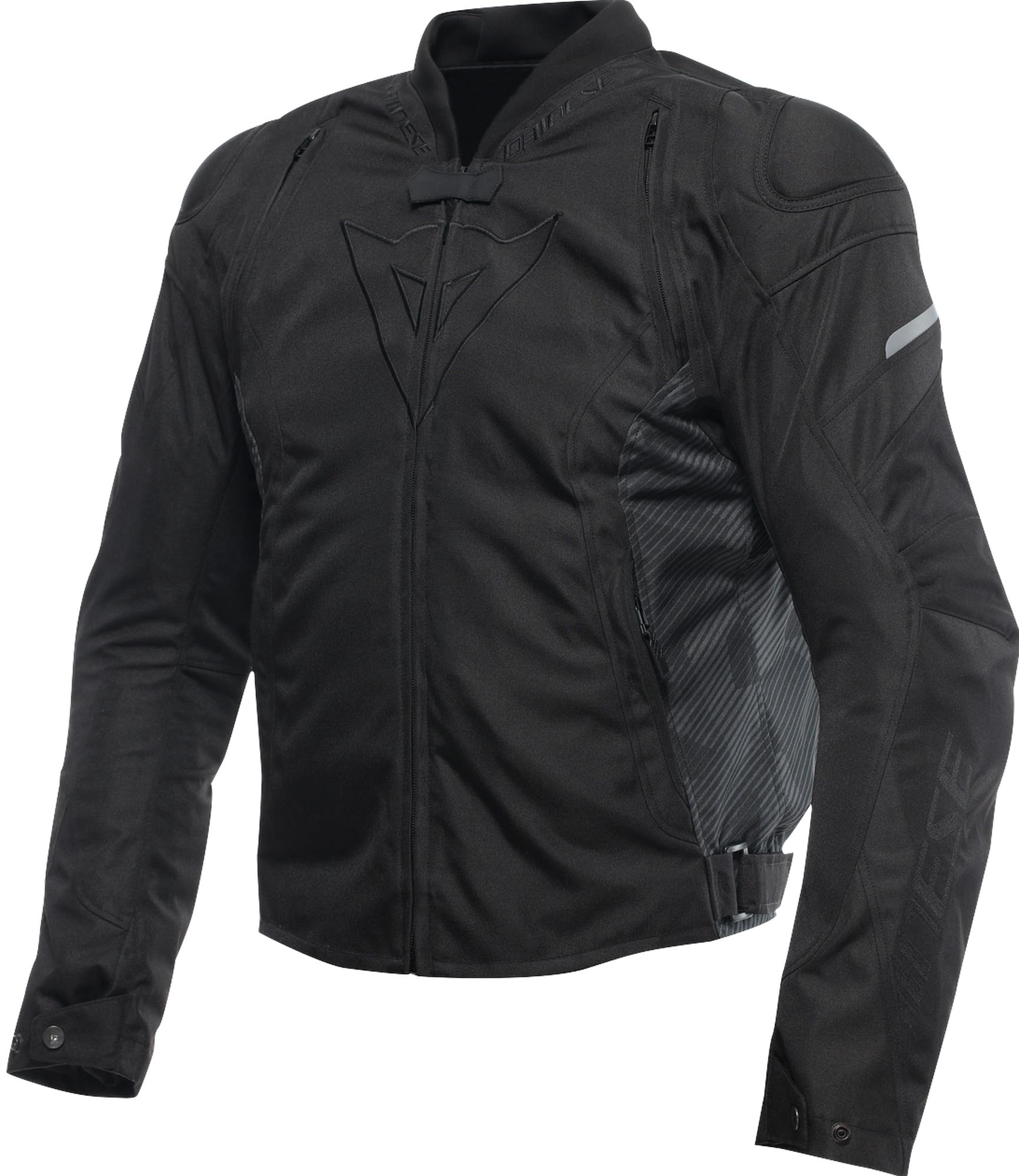 Dainese - Avro 5 Tex Jacket, Stoff-Motorradjacke mit Schulterprotektoren, Mann, Schwarz/Schwarz/Schwarz, 52 von Dainese