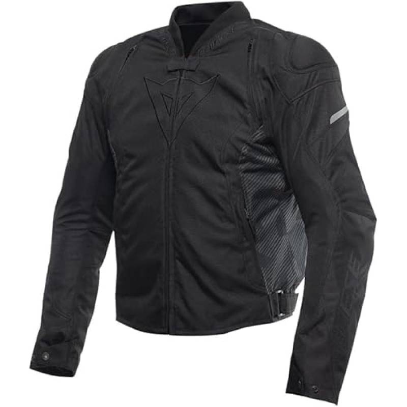 Dainese - Avro 5 Tex Jacket, Stoff-Motorradjacke mit Schulterprotektoren, Mann, Schwarz/Schwarz/Schwarz, 62 von Dainese