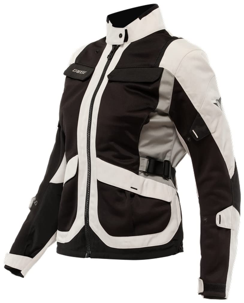 Dainese - Desert Lady Tex Jacket, Sommer Motorradjacke, Leichtes Technisches Gewebe, Schulter Und Ellbogenprotektoren, Damen Motorradjacke, Peyote/Schwarz/Steeple Gray, 44 von Dainese