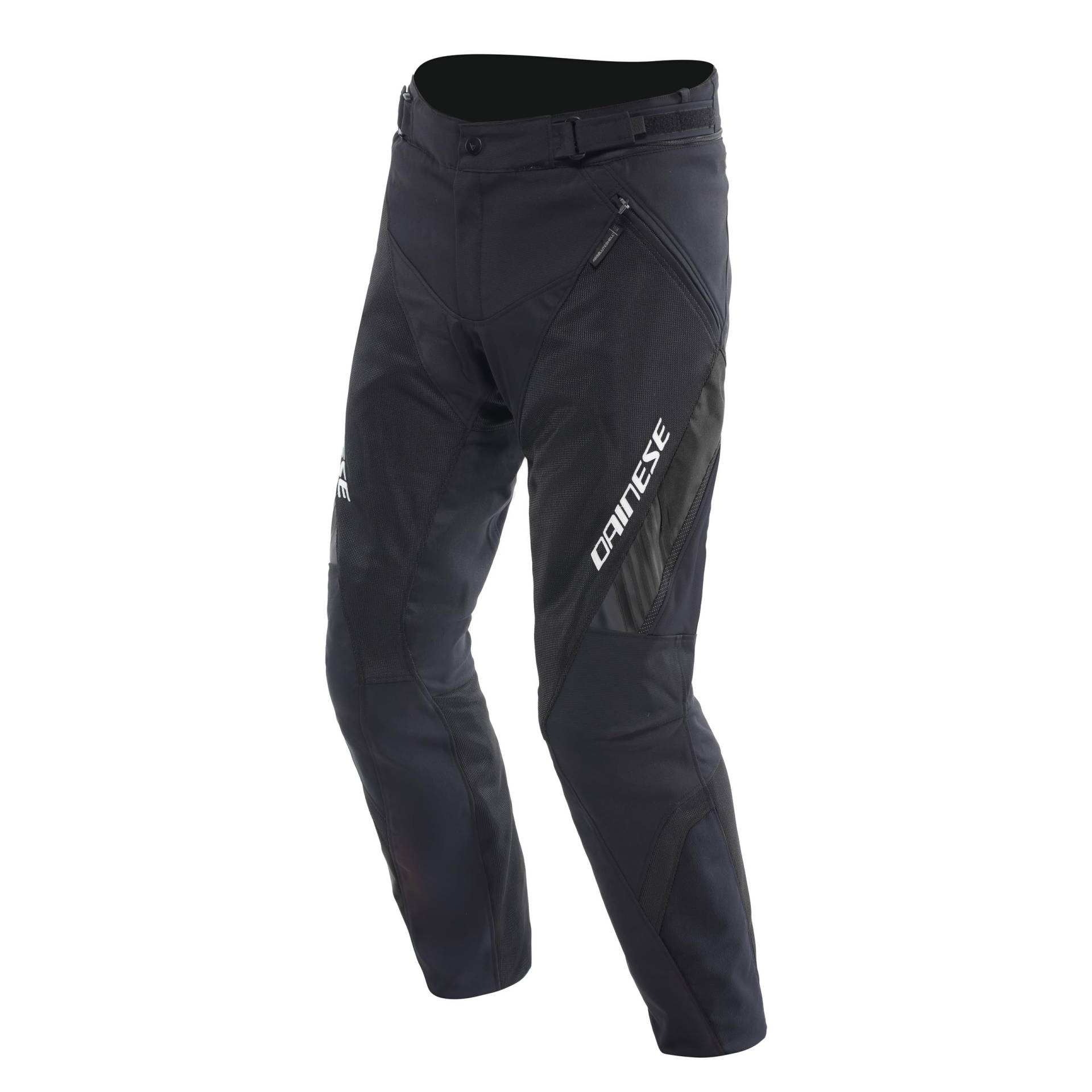 Dainese - Drake 2 Air Absoluteshell Pants, Wasserdichte Motorradhose, belüftet, mit abnehmbaren Knieschonern, Mann, Schwarz/Schwarz, 52 von Dainese