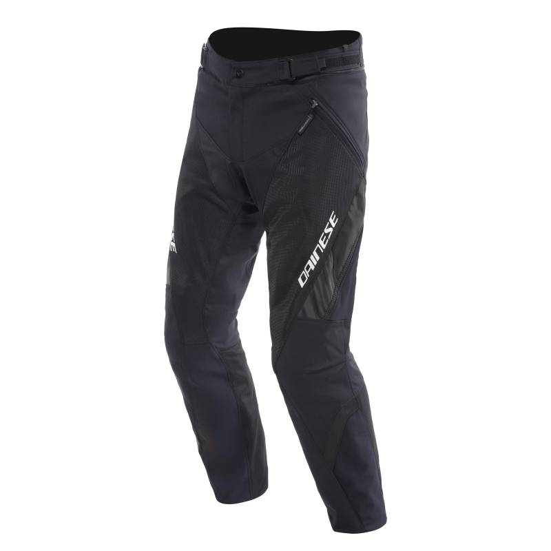 Dainese - Drake 2 Air Absoluteshell Pants, Wasserdichte Motorradhose, belüftet, mit abnehmbaren Knieschonern, Mann, Schwarz/Schwarz, 48 von Dainese