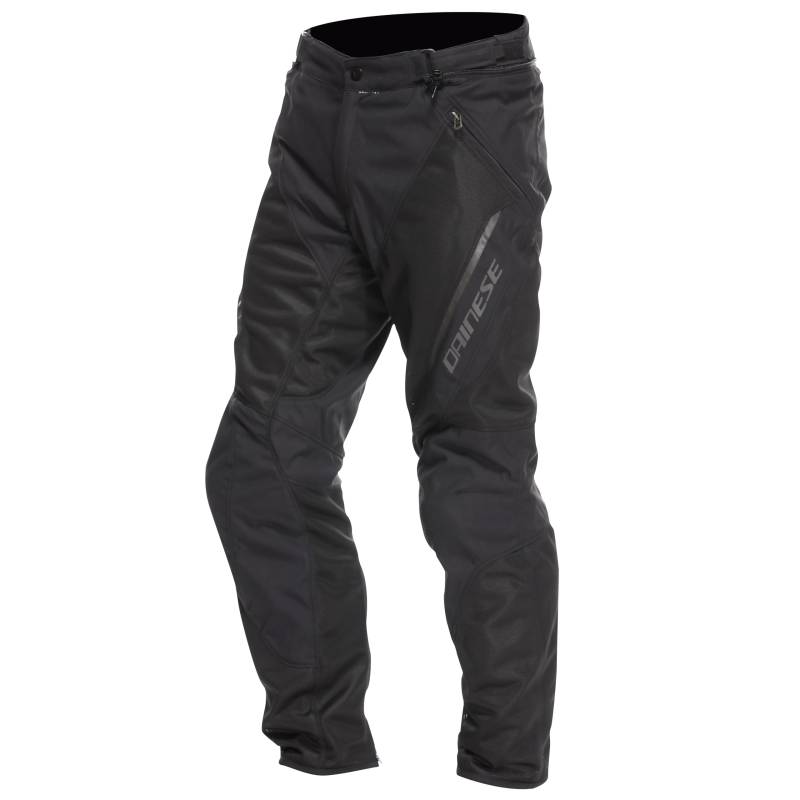 Dainese - Drake 2 Super Air Tex Pants, Mesh-Motorradhose, belüftet und leicht, mit abnehmbaren Protektoren, Mann, Schwarz/Schwarz, 48 von Dainese