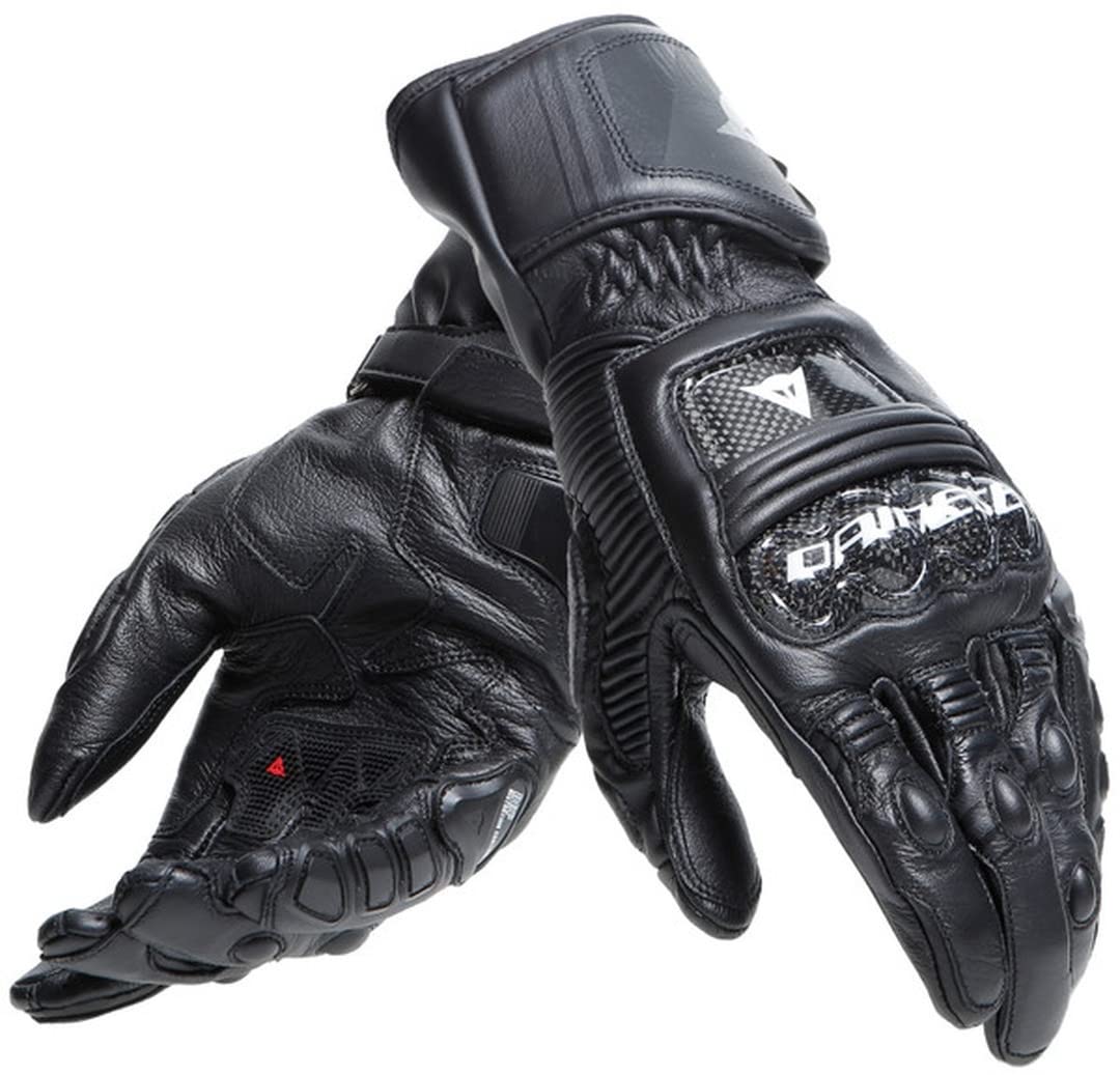 Dainese Druid 4 Gloves Motorradhandschuhe Sport Racing Handschuhe Leder, BLACK/BLACK/CHARCOAL, M von Dainese