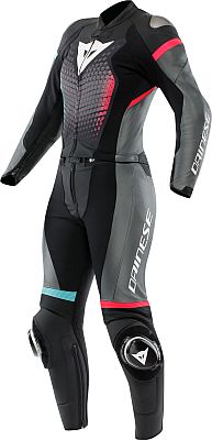 Dainese Fulminea, Lederkombi 2tlg. Damen - Schwarz/Grau/Pink - 48 von Dainese