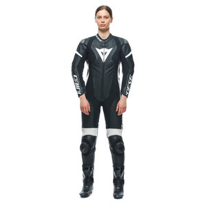 Dainese Grobnik 1-Teiler Damen Lederkombi Schwarz Weiss von Dainese