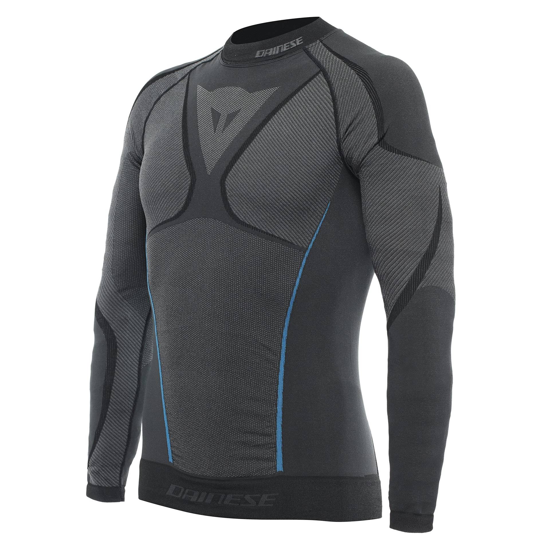 Dainese Herren Dry LS Baselayer-Shirt, Schwarz/Blau, M von Dainese