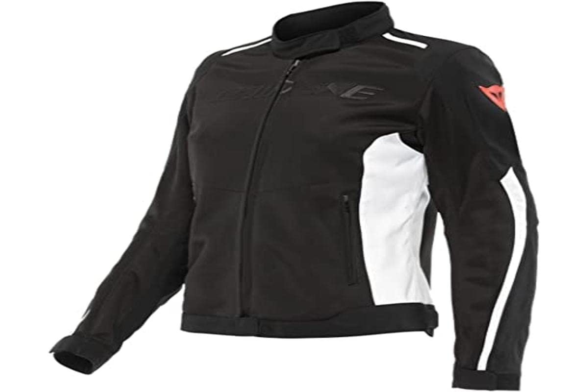 Dainese Hydraflux 2 Air Lady D-Dry Jacket, Motorradjacke Sommer mit Abnehmbarem Wasserdichtem Futter, Damen, Schwarz/Schwarz/Weiß, 42 von Dainese