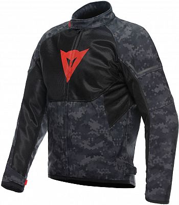 Dainese Ignite Air Camo, Textiljacke - Dunkelgrau/Schwarz/Neon-Rot - 48 von Dainese