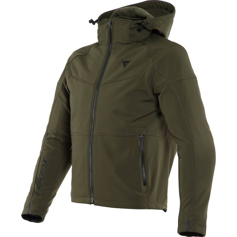 Dainese - Ignite Tex Jacket, Motorradjacke Herren, Wasserdichtes und Atmungsaktives Fleece, Motorrad Regenjacke, Schulter und Ellbogenprotektoren, Reflektierende Details, Dunkelgrün von Dainese