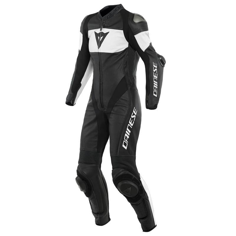 Dainese Imatra 1-Teiler Perforierte Damen Motorrad Lederkombi (Black/White,38) von Dainese