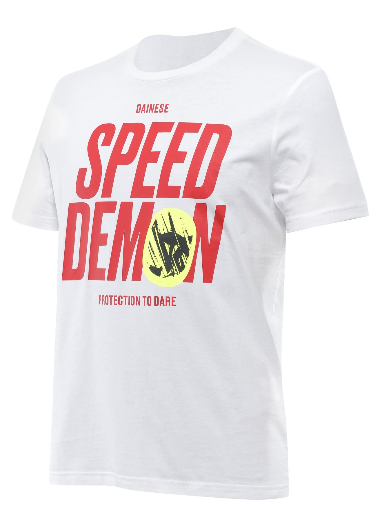 Dainese - Knee Down T-Shirt, Lässiges T-Shirt mit Rundhalsausschnitt aus Baumwolle, Logo, Mann, Brillant Weiß, M von Dainese