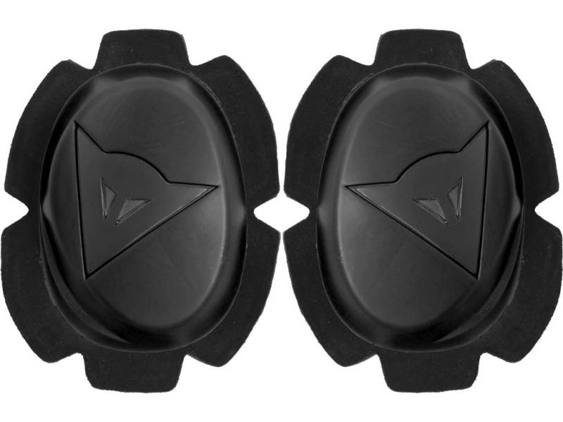 Dainese - Pista Knee Slider, Polyurethan-Motorradknie, Motorrad-Knieschoner, Gleichmäßiger Kontakt mit Piste und Asphalt, Motorrad-Schieber mit Klettverschluss, Schwarz/Schwarz von Dainese