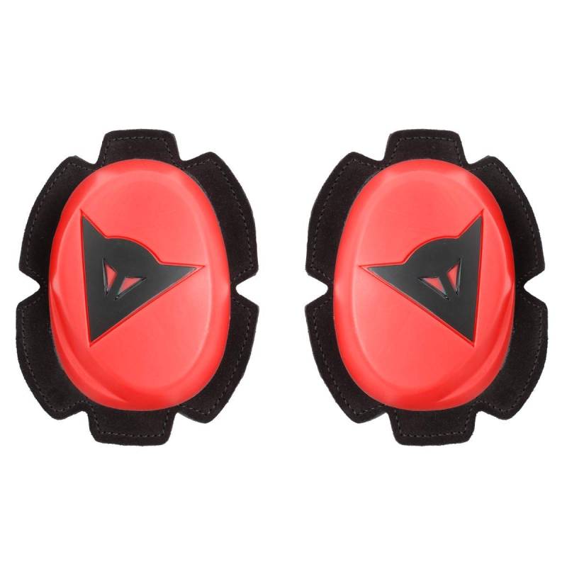 Dainese - Pista Knee Slider, Polyurethan-Motorradknie, Motorrad-Knieschoner, Gleichmäßiger Kontakt mit Piste und Asphalt, Motorrad-Schieber mit Klettverschluss, Rot Fluo/Schwarz von Dainese