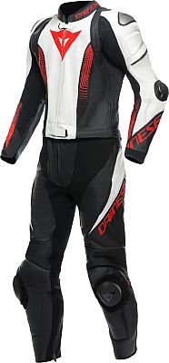 Dainese Laguna Seca 5, Lederkombi 2tlg. - Schwarz/Weiß/Rot - 44 von Dainese