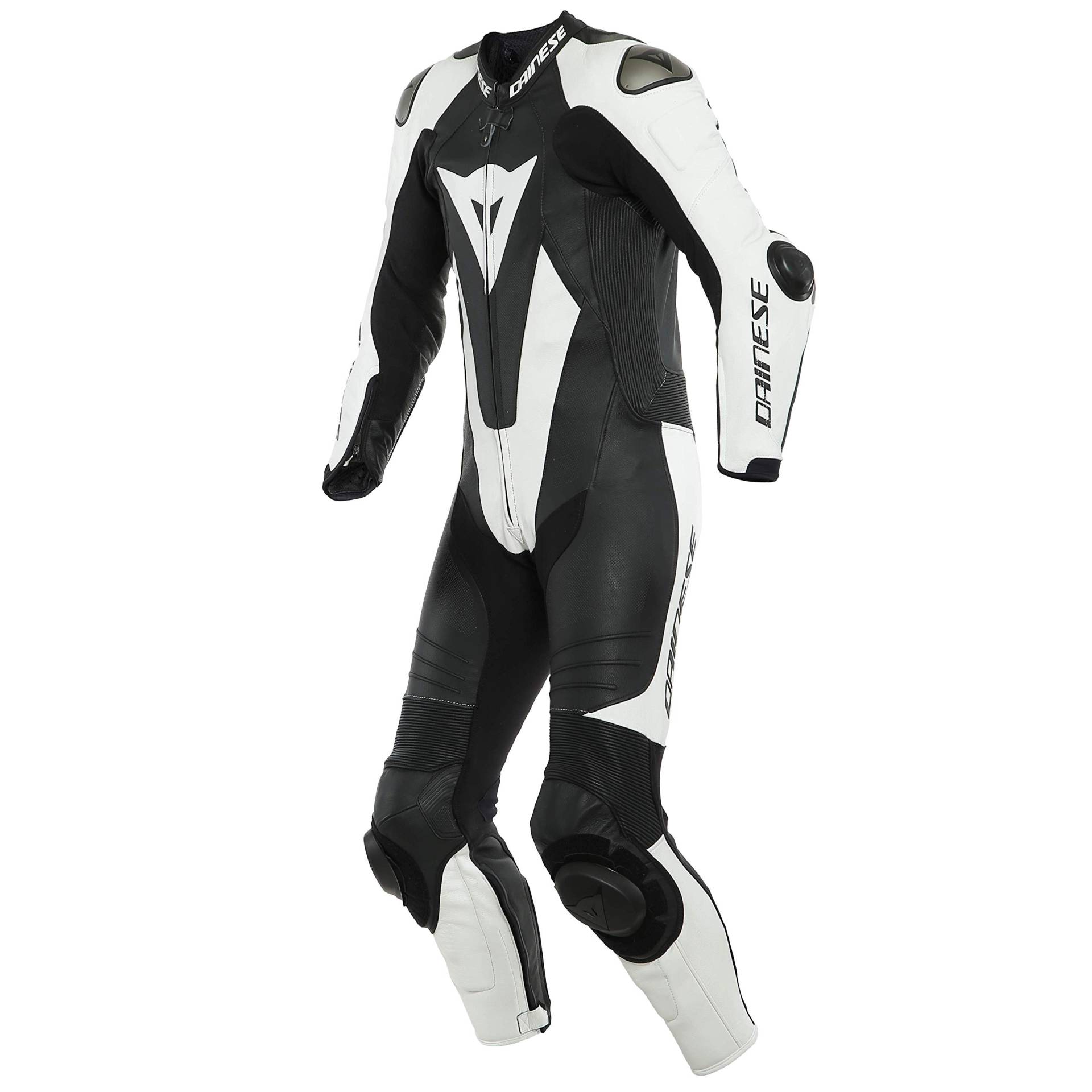 Dainese Laguna Seca 5 1-Teiler Perforierte Motorrad Lederkombi Schwarz/Weiß 116 von Dainese