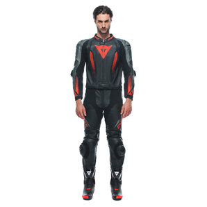 Dainese Laguna Seca 5 2 Teiler Lederkombi Schwarz Anthrazit Rot von Dainese