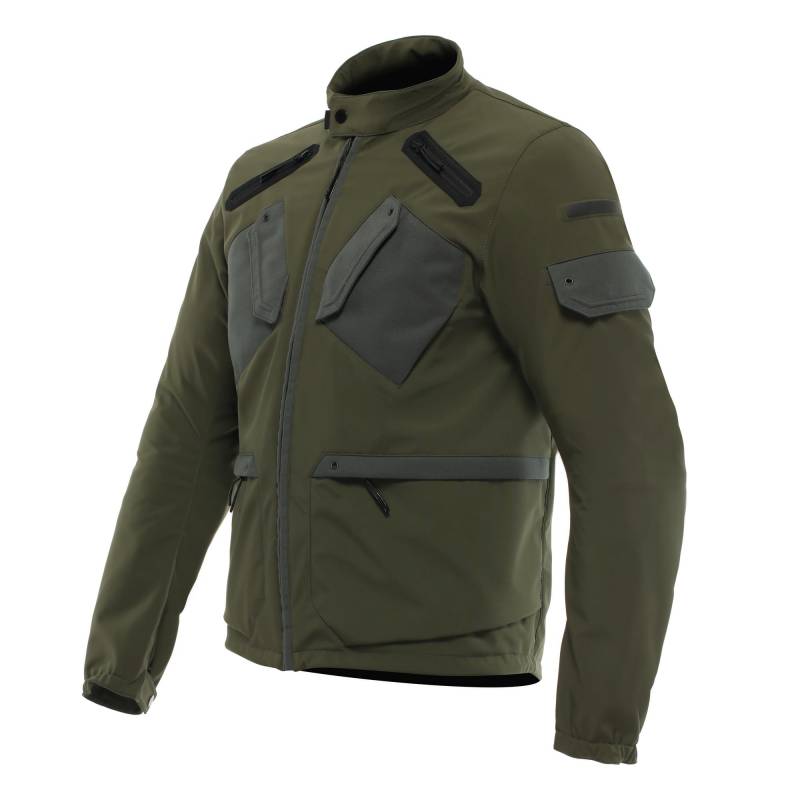 Dainese - Lario Tex Jacket, Urbane Motorradjacke, mit abnehmbaren Protektoren, belüfteter Stoff, Mann, Grün, 46 von Dainese