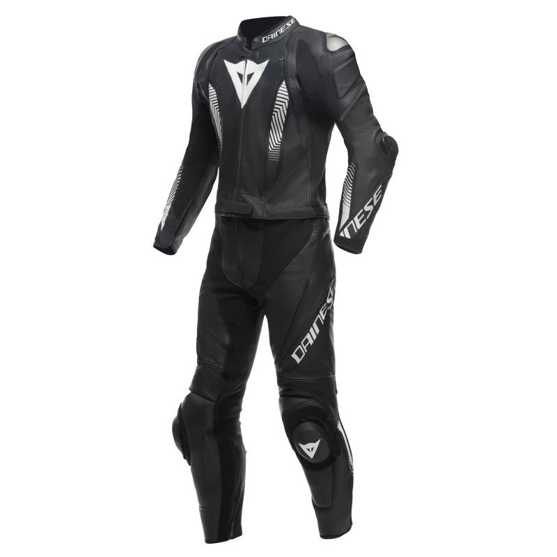 Dainese Lederkombi Laguna Seca 5 zweiteiler Motorradkombi Leathersuit, BLACK/BLACK/WHITE, 116 von Dainese