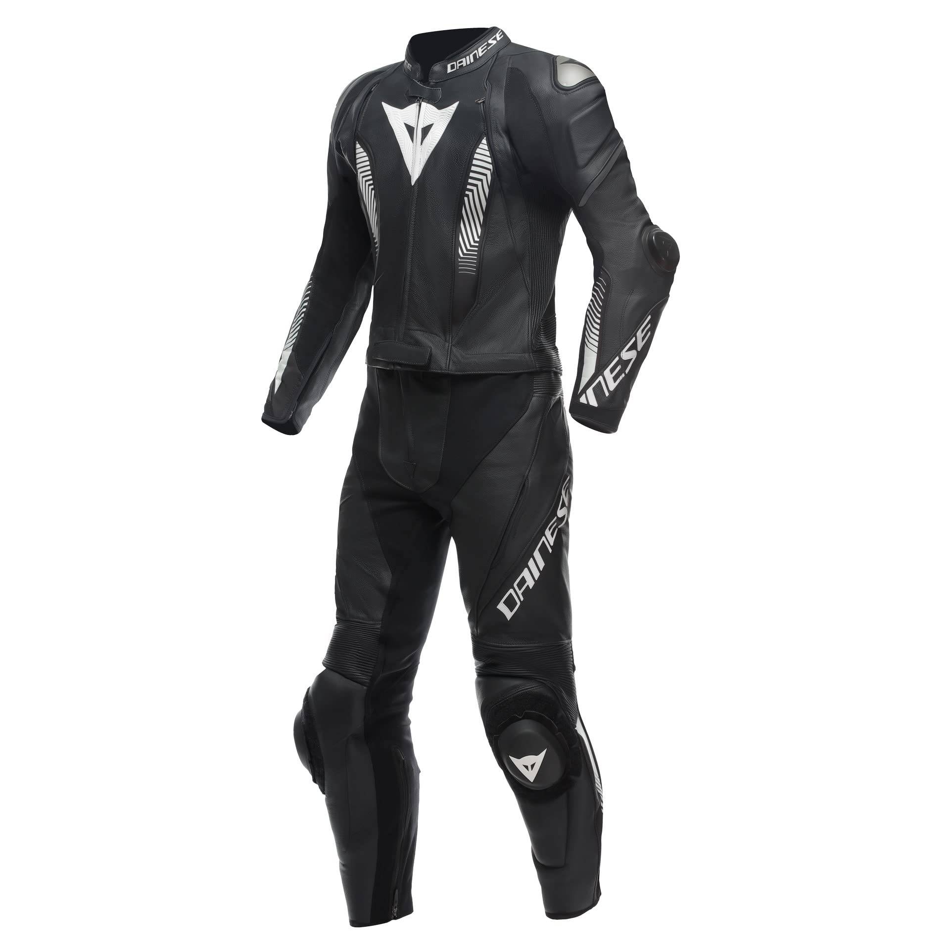 Dainese Lederkombi Laguna Seca 5 zweiteiler Motorradkombi Leathersuit, BLACK/BLACK/WHITE, 98 von Dainese