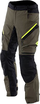 Dainese Mangen Absøluteshell, Textilhose wasserdicht - Oliv/Schwarz/Neon-Gelb - 56 von Dainese