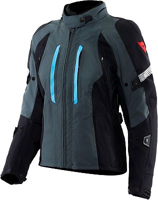 Dainese Mangen Absøluteshell, Textiljacke wasserdicht Damen - Grau/Schwarz/Hellblau - 40 von Dainese