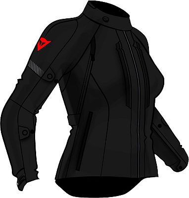 Dainese Mangen Absøluteshell, Textiljacke wasserdicht Damen - Schwarz/Schwarz - 40 von Dainese