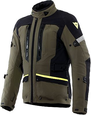 Dainese Mangen Absøluteshell, Textiljacke wasserdicht - Oliv/Schwarz/Neon-Gelb - 44 von Dainese