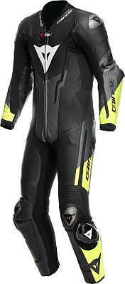 Dainese Misano 3 D-air, Lederkombi 1tlg. perforiert - Schwarz/Dunkelgrau/Neon-Gelb - 44 von Dainese