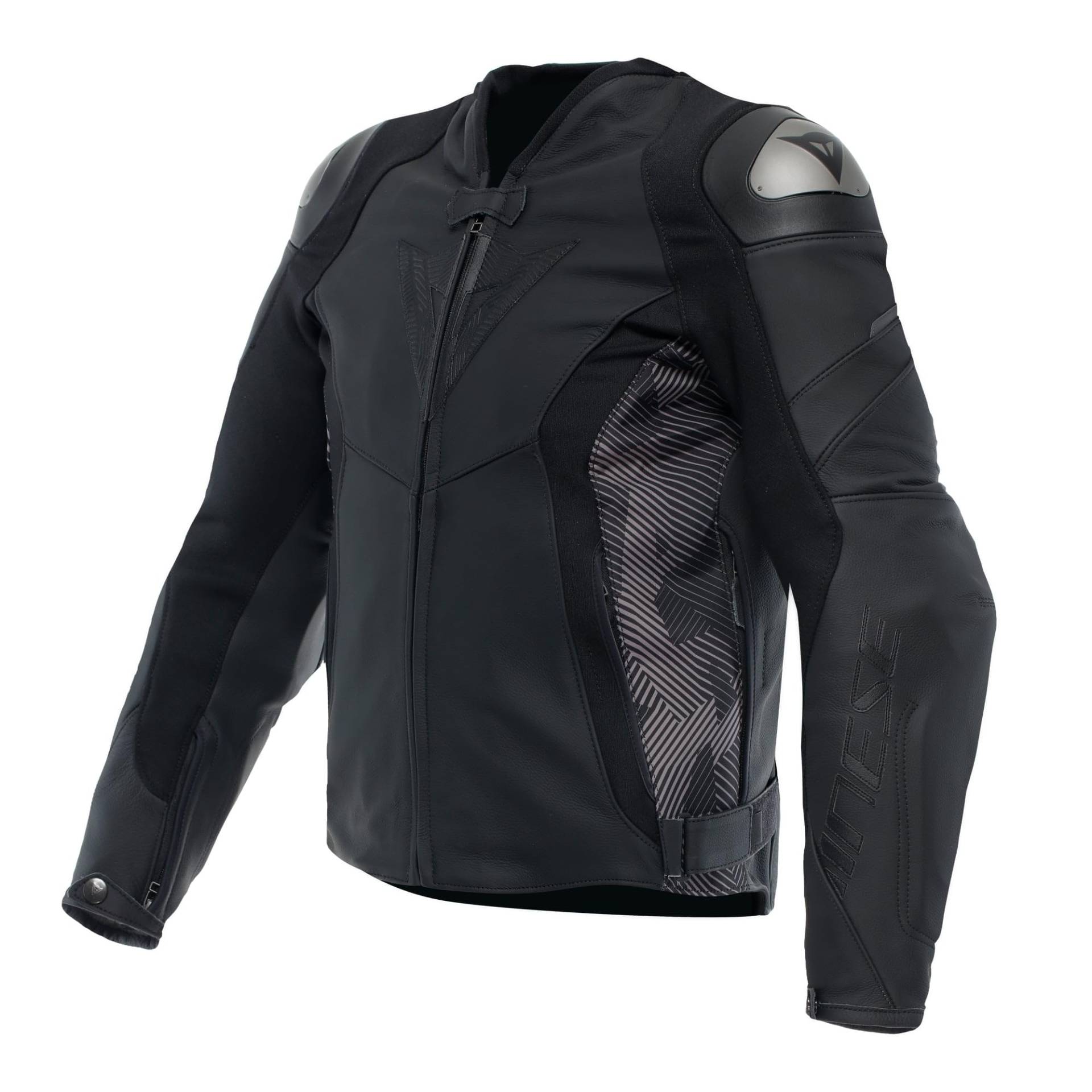 Dainese Motorradjacke Avro 5 Leather Jacket sportliche Lederjacke, BLACK/ANTHRACITE, 50 von Dainese