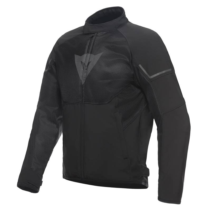 Dainese - Ignite Air Tex Jacket, Motorrad Sommerjacke, Mesh Gewebe, Herren Motorradjacke, Weiche Protektoren, Schwarz/Schwarz/Reflex Grau, 54 von Dainese